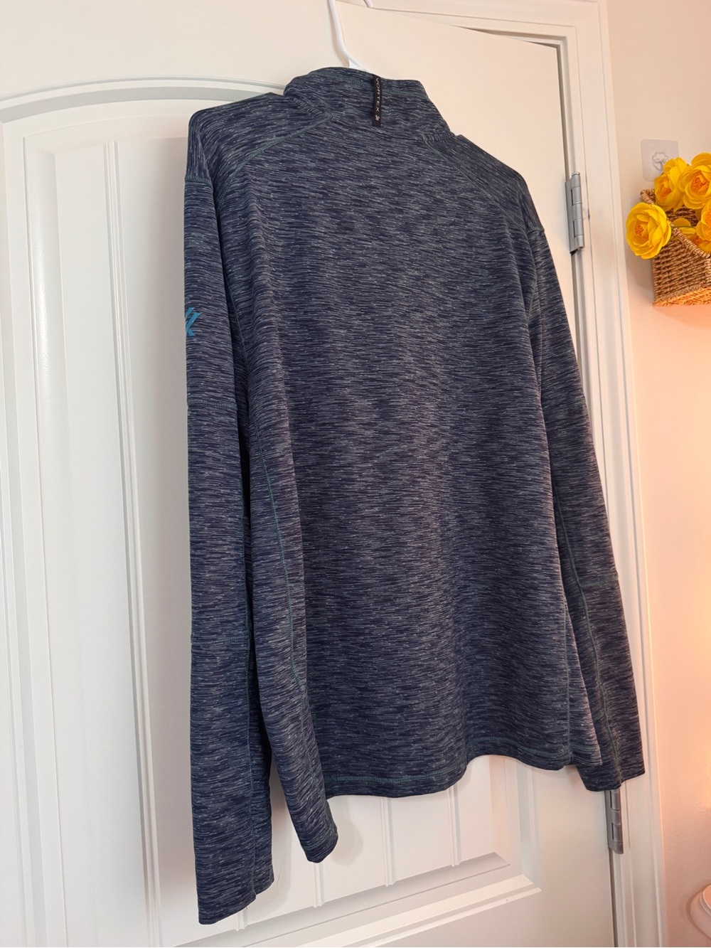 Vortex Men’s Navy Heather Quarter-Zip Pullover - Picture 2 of 4